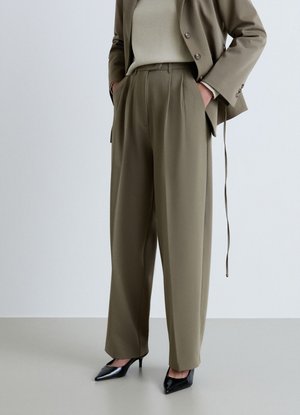 Calliope, PANTALONE LUNGO TINTA UNITA - Stoffhose - verde kaki