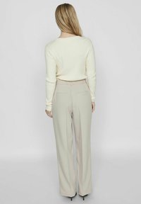 VILA STRAIGHT LEG HIGH WAIST - Pantaloni - feather gray