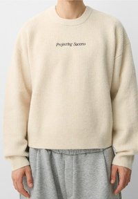 Bershka Stickad tröja - beige