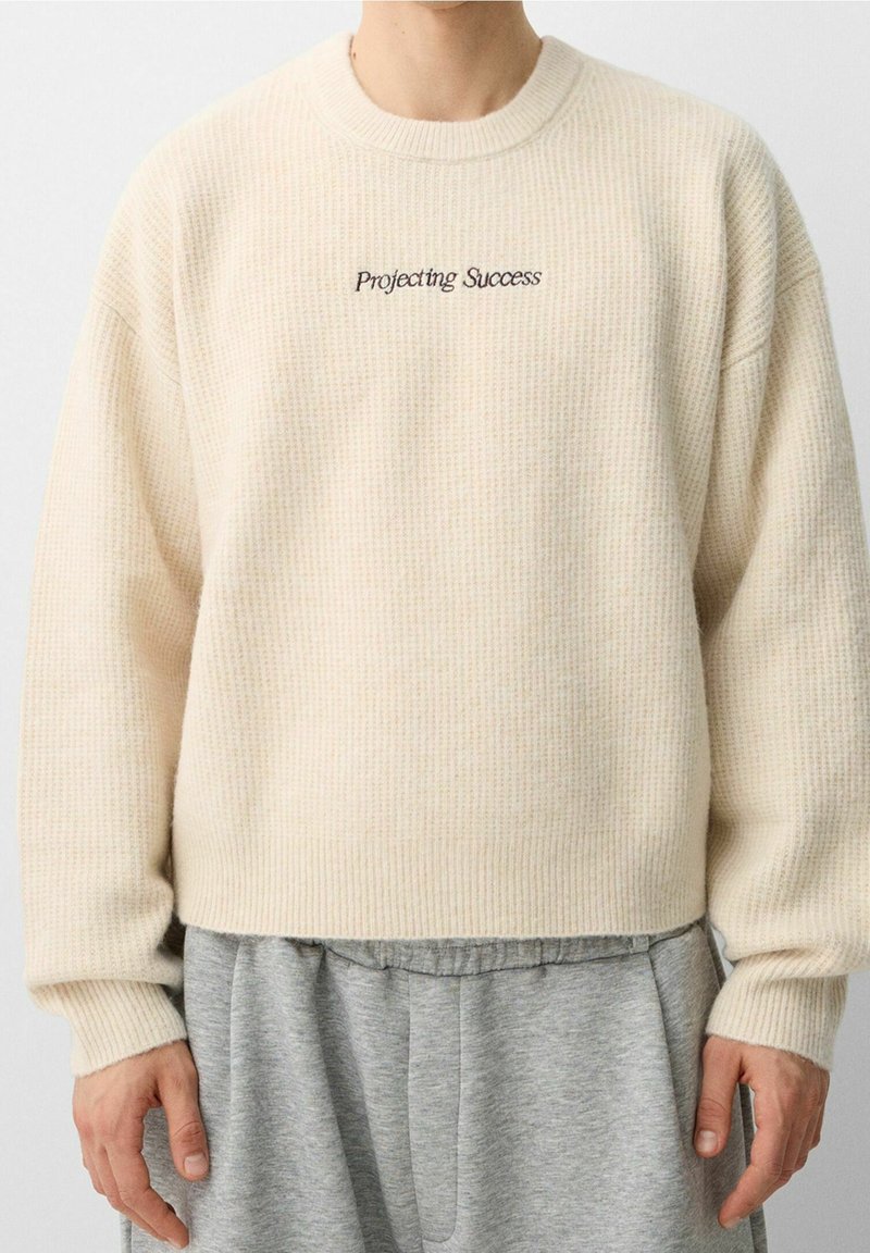 Bershka Stickad tröja - beige