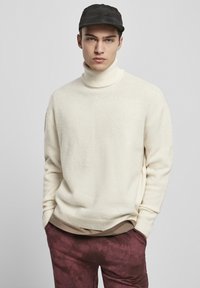 Urban Classics - OVERSIZED ROLL NECK SWEATER - Maglione - whitesand Immagine in miniatura 1