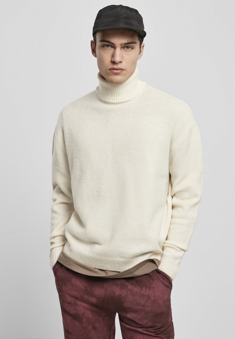 Urban Classics - OVERSIZED ROLL NECK SWEATER - Maglione - whitesand, Ingrandire