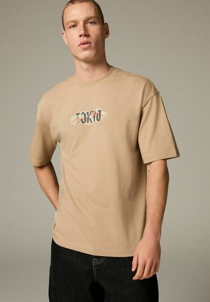 RELAXED FIT HEAVYWEIGHT JAPAN GRAPHIC - T-Shirt print - stone