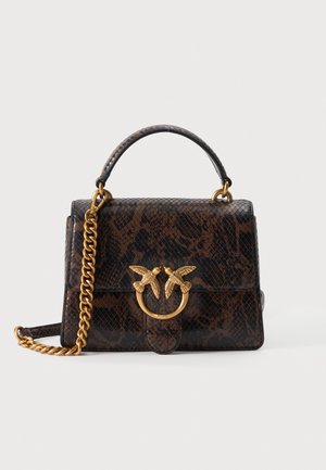 Pinko, LOVE ONE TOP HANDLE MINI LIGHT - Дамска чанта - stone/brown/gold-coloured