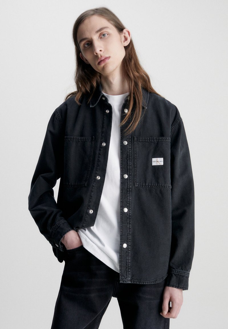 Calvin Klein Jeans RELAXED LINEAR - Camicia - ck black