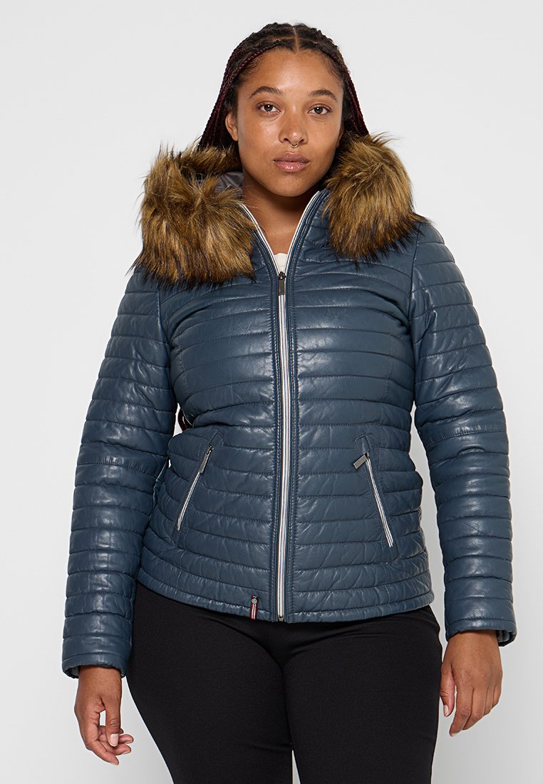 Oakwood Leren jas petrol Oakwood Leren jas petrol