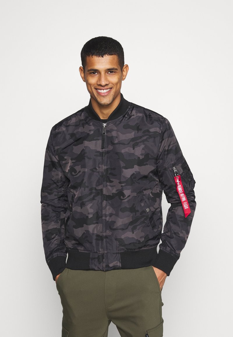 Alpha Industries - CAMO - Bomber Jacket - black, Enlarge