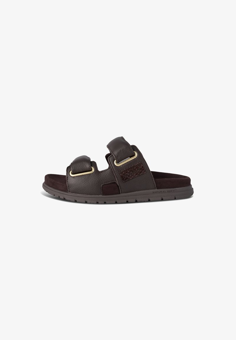 Woden LISA - Platt slip-in - chocolate