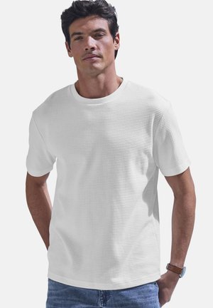 john devin, T-SHIRT - Basic T-shirt - offwhite