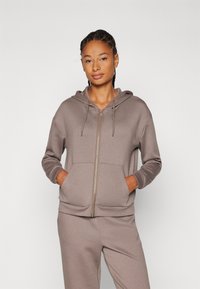 ONLY Play ONPLOUNGE LIFE HOOD - Felpa con zip - brown