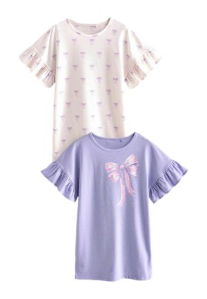 REGULAR FIT - BOW  2 PACK  - Nightie - white blue