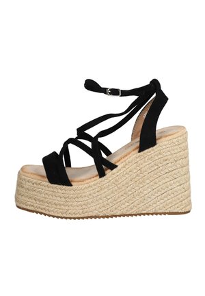 Pink Desert, SANDALIAS DE CUÑA Y PLATAFORMA - Alpargatas - black