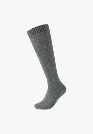 UNISEX COSY WIESN CABLE STITCH - Kniekousen - dark grey melange