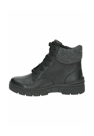 Plateaustiefelette - black nappa