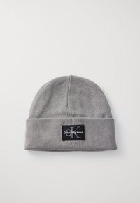 Calvin Klein Jeans MONO LOGO PATCH BEANIE UNISEX - Mütze - grey heather