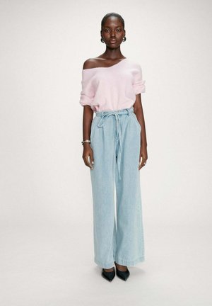 FLUIDE  POMPON - Vaqueros baggy - skyblue