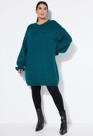 Strickkleid - petrol