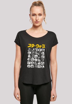 LONG CUT STAR WARS JAPANESE CHARACTER THUMBNAIL - Print T-shirt - black