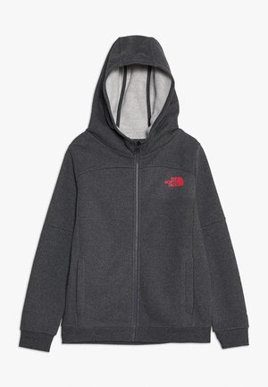 Sweater met rits - mottled grey