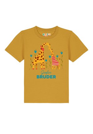 Print T-shirt - ochre