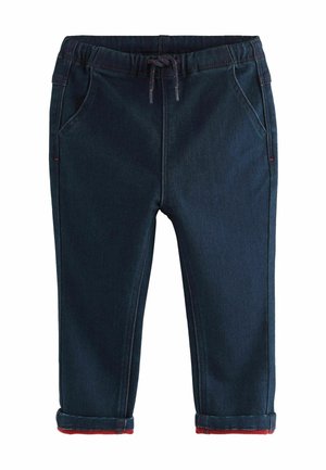 SUPER  PULL ON WITH STRETCH - Straight leg jeans - rinse with red weft