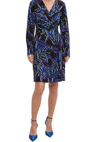 comma MIT ALLOVER-MUSTER - Freizeitkleid - schwarz