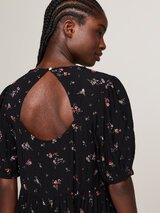 Tommy Jeans FLORAL TIERD DRESS - Dnevna obleka - black