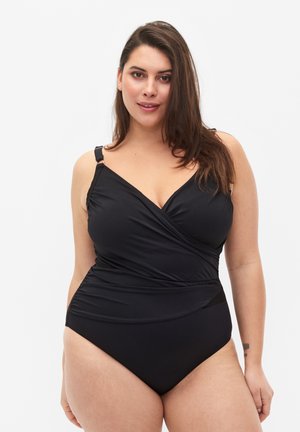 SWIMSUIT WITH WRAP - Baddräkt - black