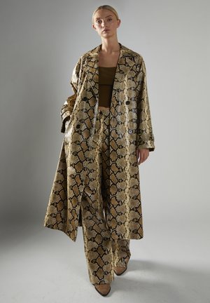 SNAKESKIN DOUBLE-BREASTED  - Trench - beige snakeskin