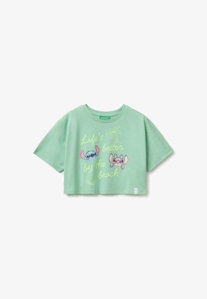 United Colors of Benetton, CROPPED LILO & STITCH, zielony