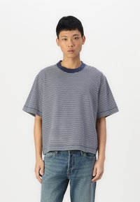 Abercrombie & Fitch - Premium Heavyweight Cropped Tee - T-shirt print - navy Miniatuurafbeelding 1