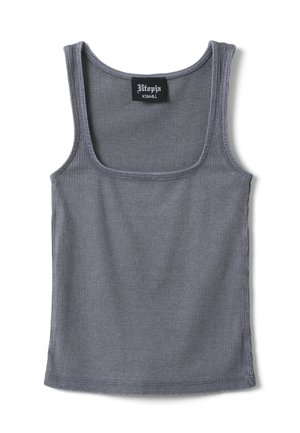 UTOPJA, VINTAGE GREY SQUARE-NECK TANK TOP - Top - grey