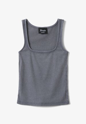 UTOPJA, VINTAGE GREY SQUARE-NECK TANK TOP - Top - grey
