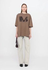 MM6 Maison Margiela PANTS POCKETS - Traperice ravnih nogavica - light blue