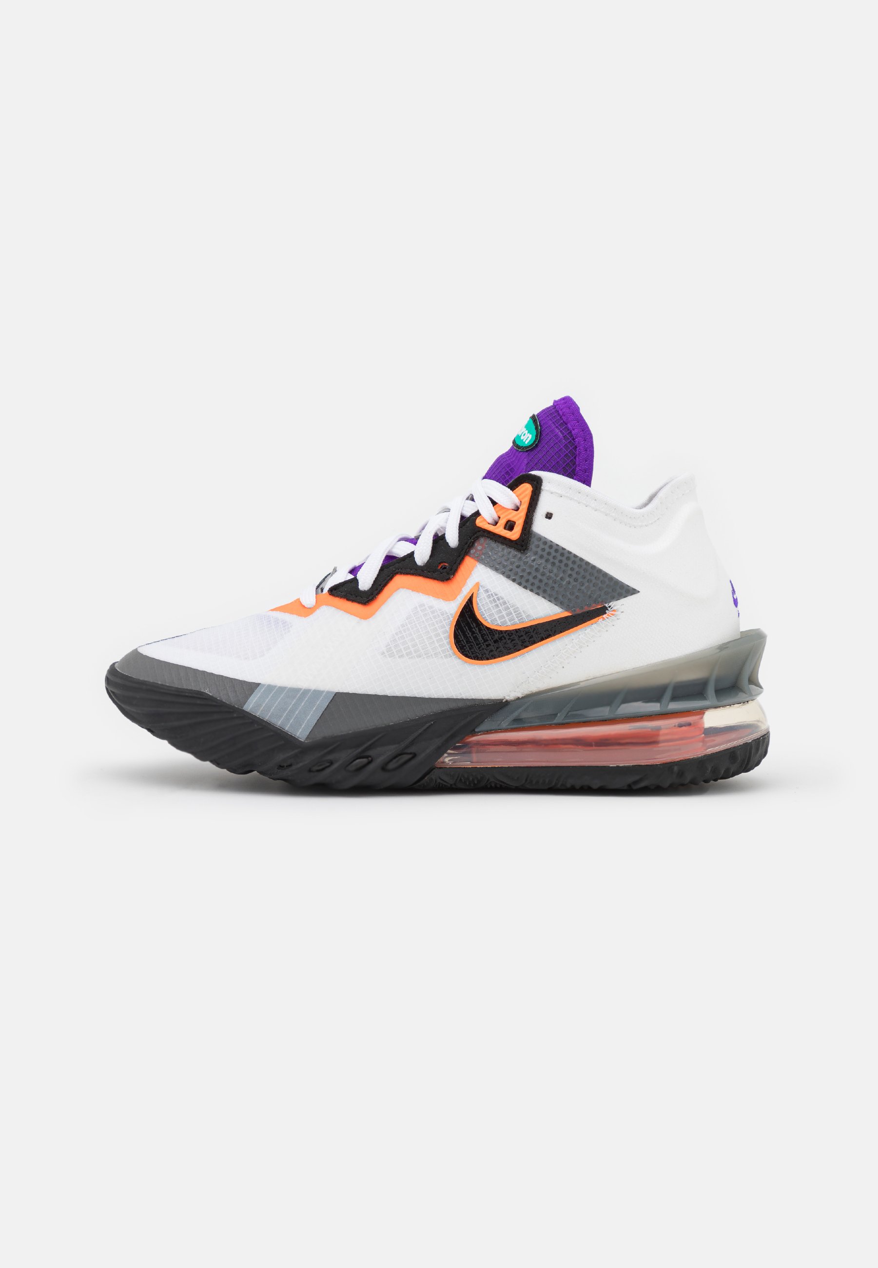 Nike Performance Lebron Xviii Low Basketballschuh White Black Iron Grey Volt Bright Crimson Tropical Twist Weiss Zalando Ch