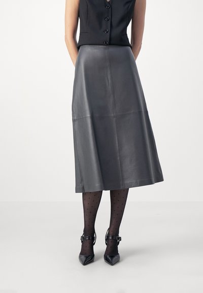 STUDIO ID MIDI SKIRT - Krilo A-kroja - elephant