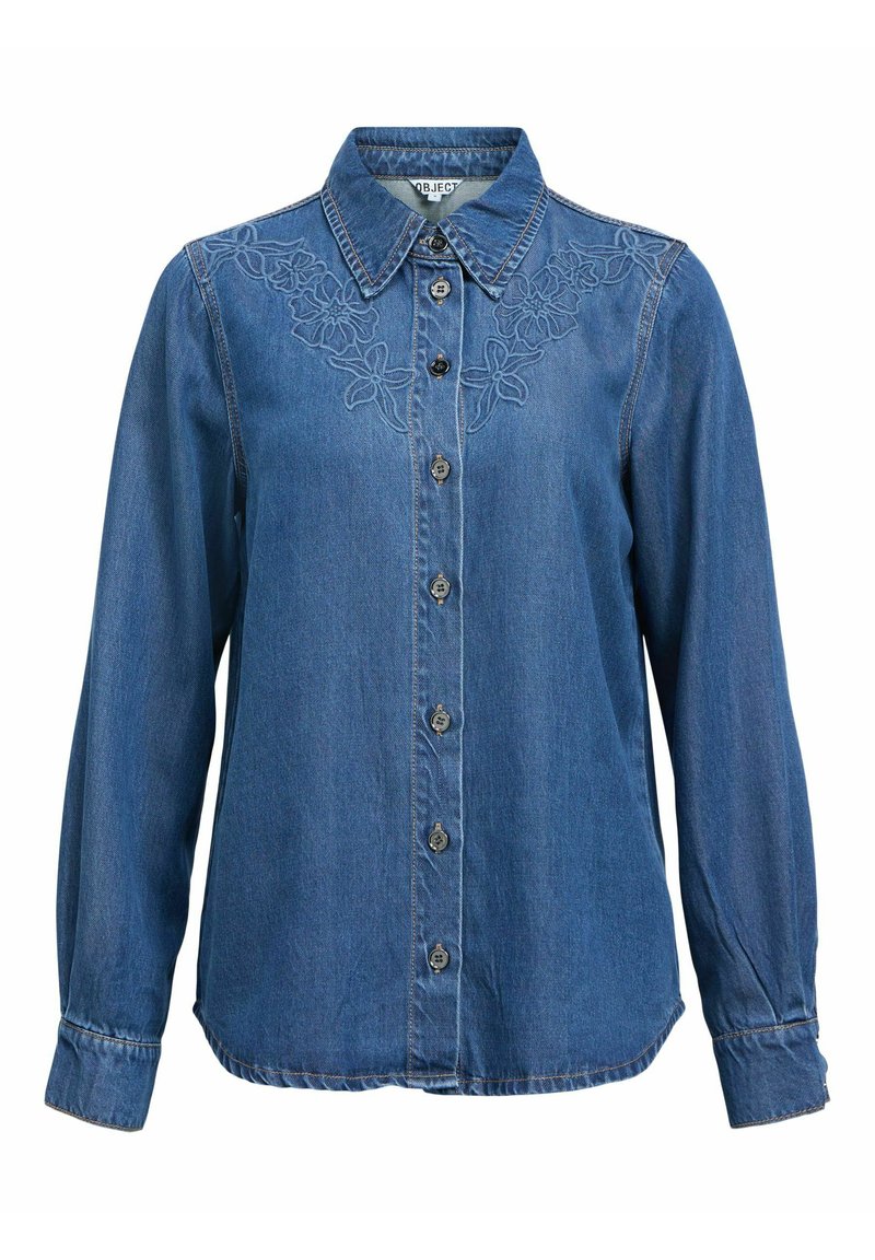 Object BESTICKTES - Blusa - medium blue denim/blue denim - Zalando.es