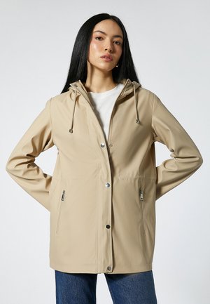 HOODED RAIN - Parka - beige