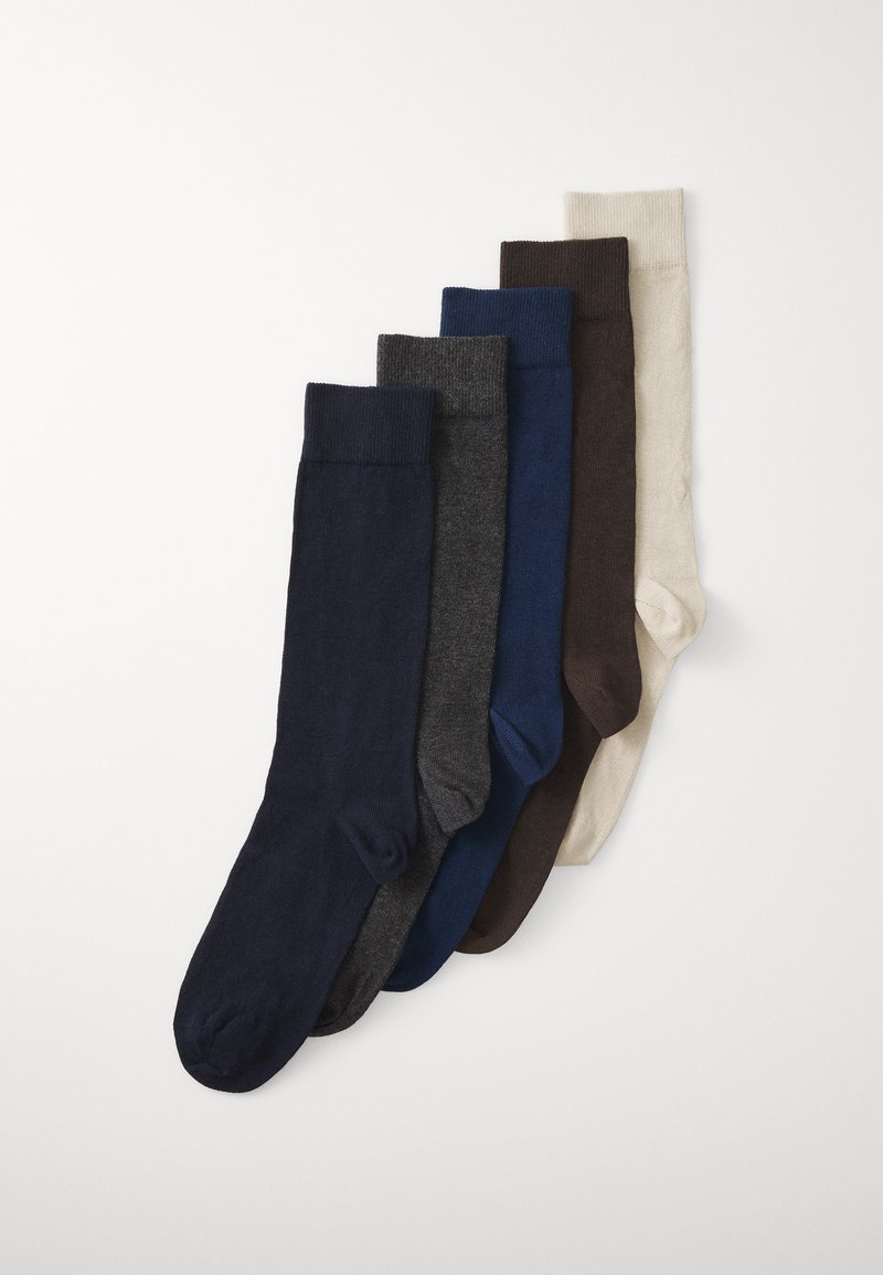 Pier One 5 PACK - Calze - brown/grey/blue