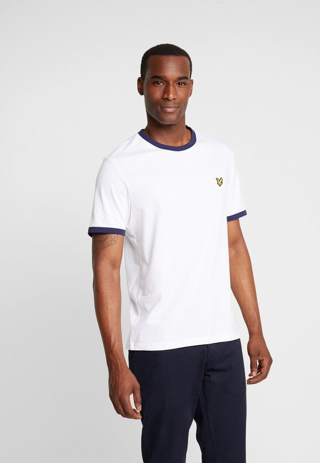 RINGER TEE - T-shirt basique - white/navy