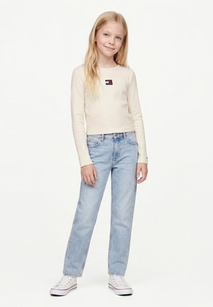 Tommy Hilfiger HERITAGE FLAG TEE - Longsleeve - ancient white