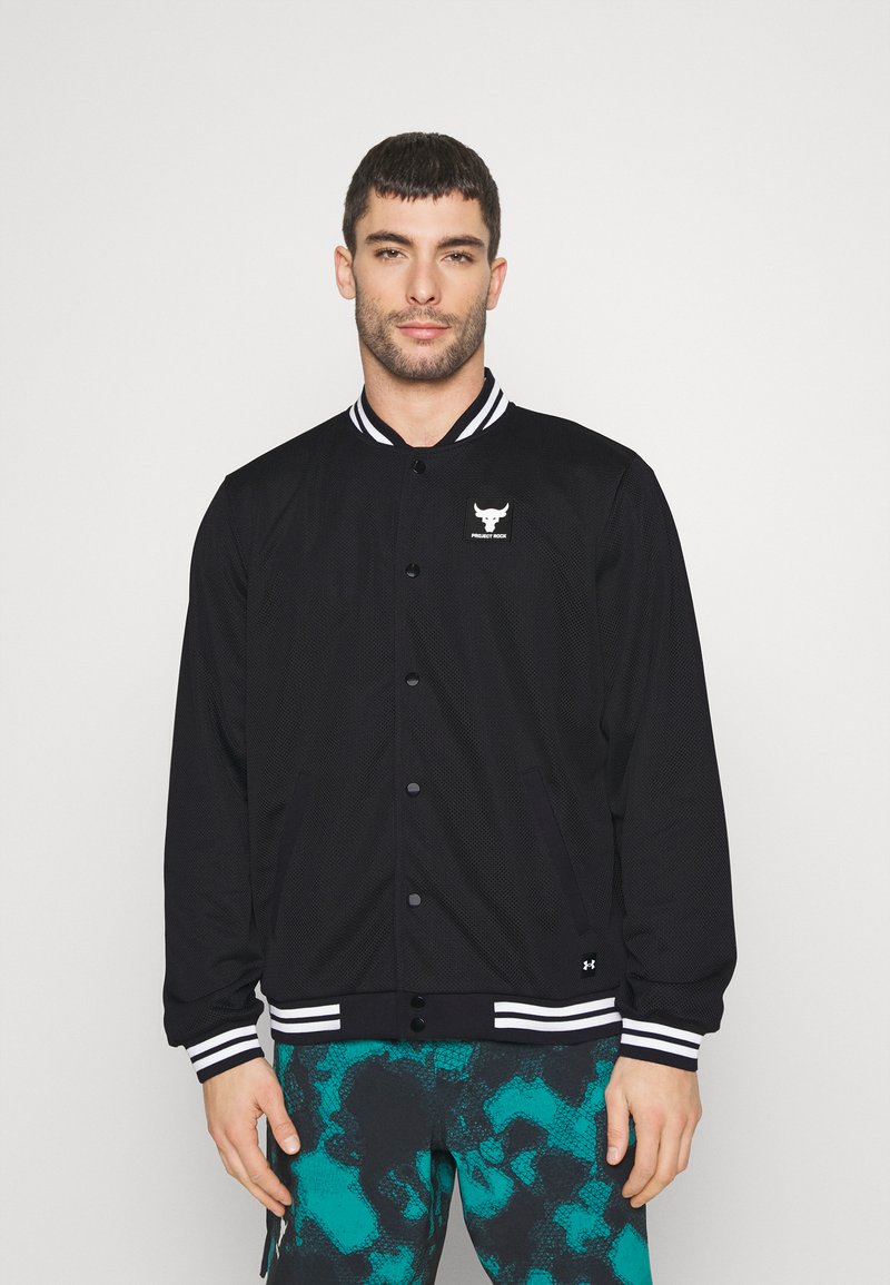 Under Armour VARSITY JACKET Outdoor jacket black/white/white/black Zalando.de