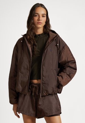 HOODED BALLOON PUFFER JACKET
 - Szabadtéri dzseki - dark beech