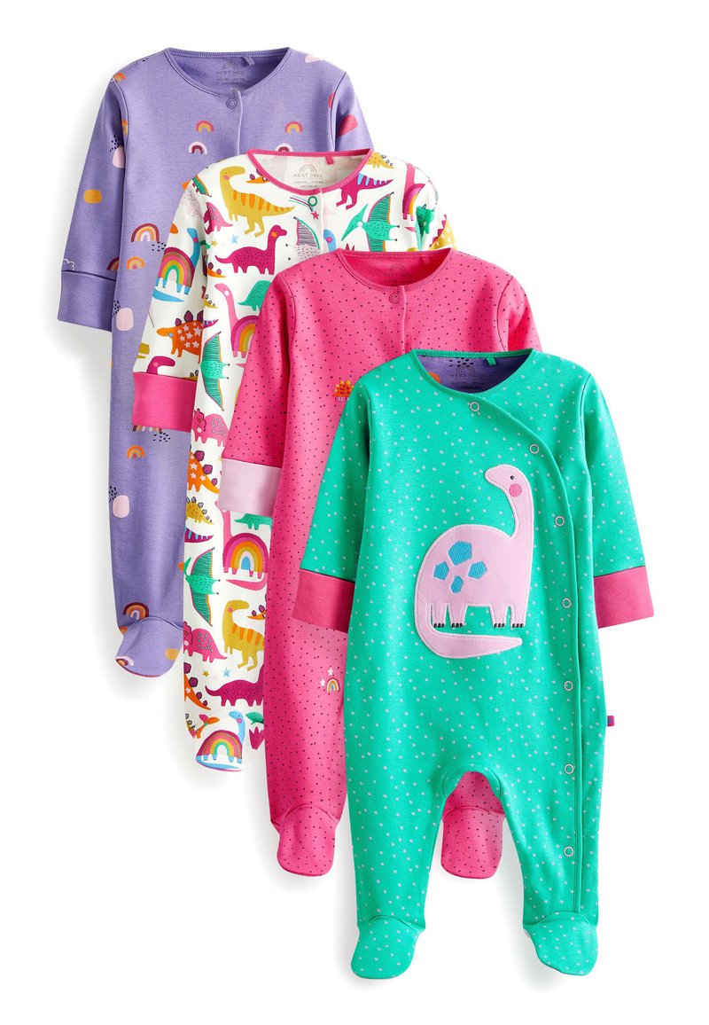 Next BABY SLEEPSUITS 4 PACK Sleep suit multi bright animal/green
