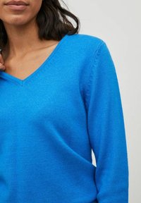 VILA VIRIL V-NECK L/S - Jumper - french blue