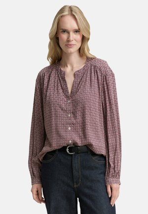 LOOSE FIT MIT MUSTER - Blouse - red geometric minimal design