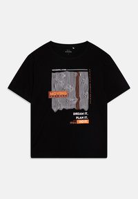 Name it NKMVAGNO 2 PACK - Apdrukāts T-krekls - black/jet stream