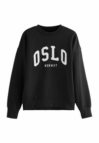 BOUCLE DETAIL LONG SLEEVE COPENHAGEN CITY GRAPHIC - Sweater - black white monochrome