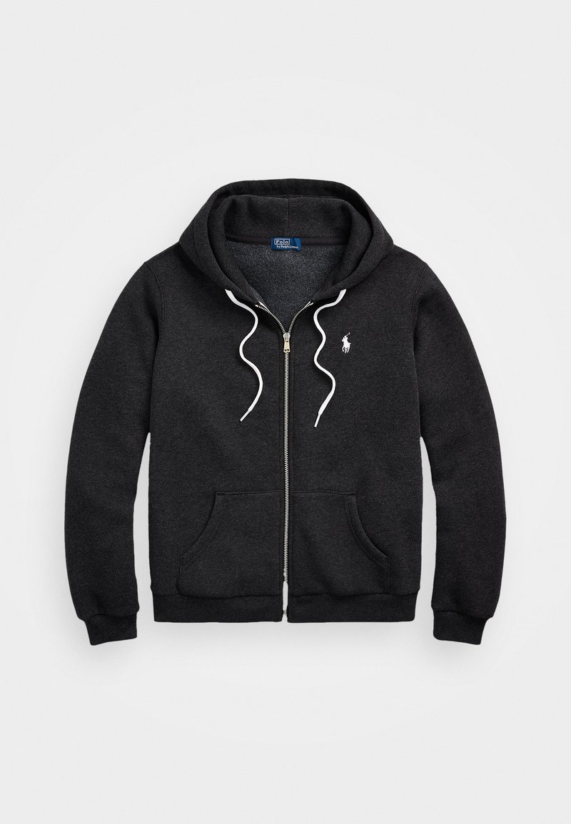 Juodas užtrauktukas megztinis, pagamintas iš minkštos medžiagos, su priekinio užtrauktuko, dviem kišenėmis ir su raišteliu reguliuojamu gobtuvu. Balta logo ant krūtinės.