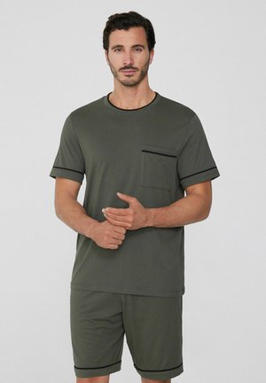 Tezenis SET - Pyjama set - y safari green nero